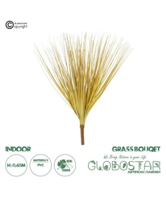 GloboStar® Artificial Garden YELLOW GRASS BOUQUET 21156 Τεχνητό Διακοσμητικό Μπουκέτο Grass Μπέζ  Y45cm